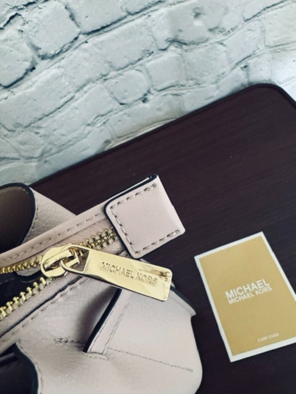Michael Kors Emilia Small Satchel Powder Blush Pebbled Leather NWT - Picture 11 of 12